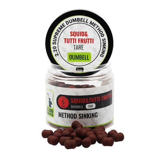 Dumbells 2.20 Baits Supreme Method Sinking Hard Squid & Tutti Frutti 6mm